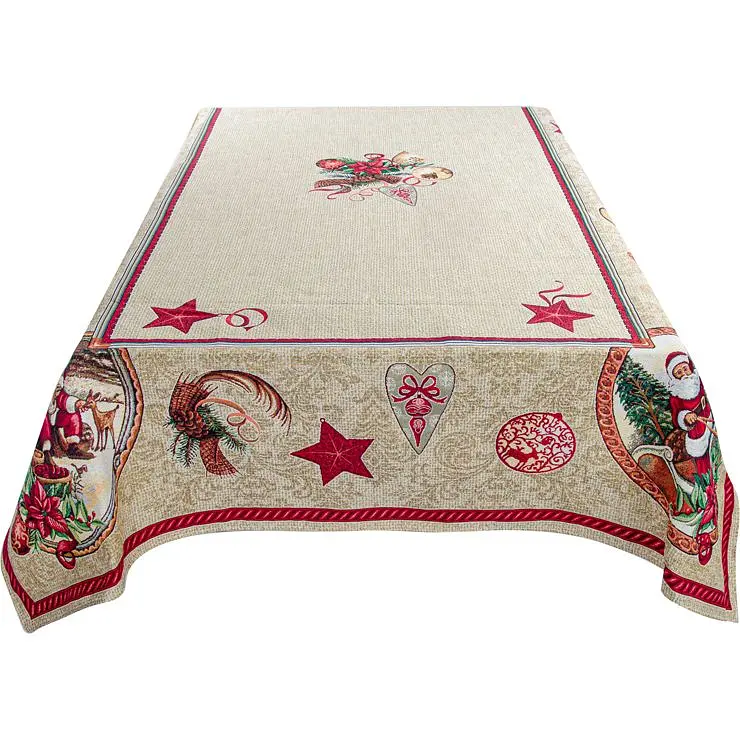 Скатерть Lefard Home Textile Santa Claus гобеленовая 260х140 см (732-183) - фото 2