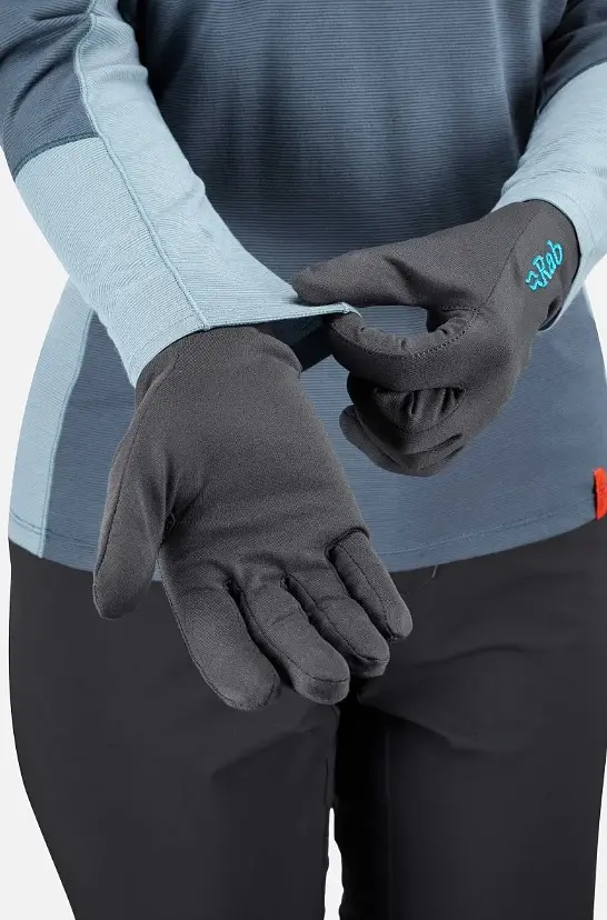Рукавички жіночі Rab Flux Liner Glove Womens S Темно-сірий - фото 2