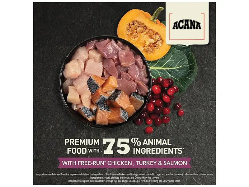 Сухой корм для кошек ACANA Highest Protein Kitten Recipe 1.8 кг (0064992723255) - фото 7