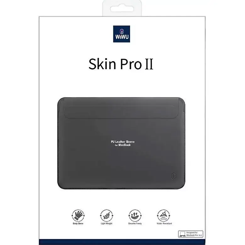 Чохол-кишеня WiWU Skin Pro II Leather Sleeve для MacBook Air 15` (2023-2025) Black [159611] - фото 4