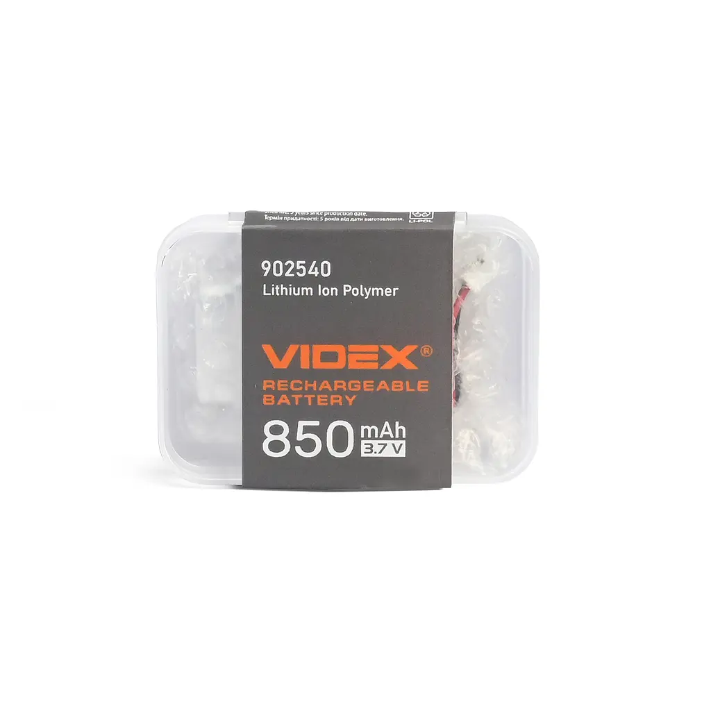 Акумулятор VIDEX Li-pol VLF-B902540-85 850mAh 1шт VIDEX (28569-000) - фото 7