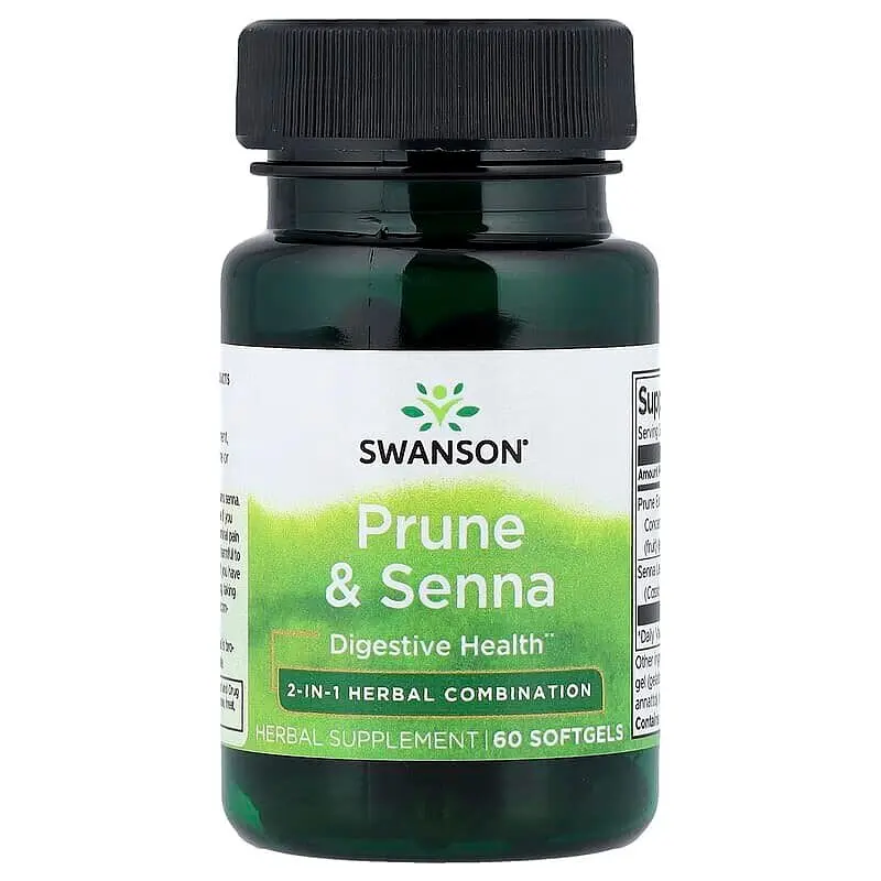 Чорнослив та сенна Swanson Prune & Senna, 60 капсул