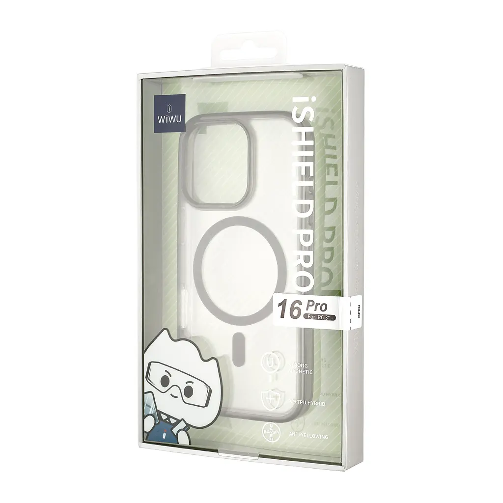 Чохол WIWU Magnetic Crystal with MagSafe iPhone 16 Pro Black - фото 2