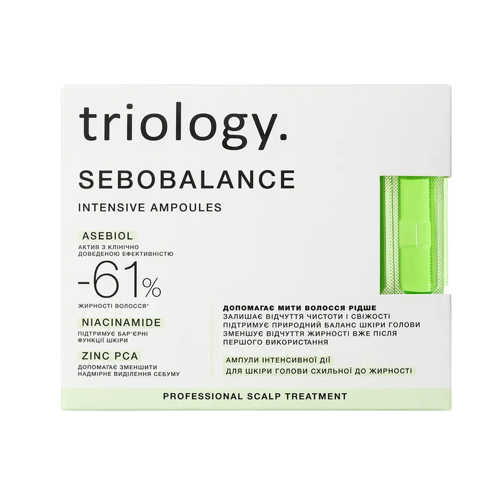Сироватка для жирної шкіри голови балансувальна Triology Sebobalance, 20 ампул - фото 2
