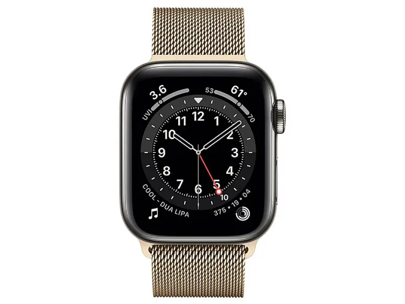 Смарт-годинник Apple Watch Series 6 GPS + Cellular 40mm Graphite S. Steel Case w. Gold Milanese Loop (M0DF3/M0DW3) - фото 2