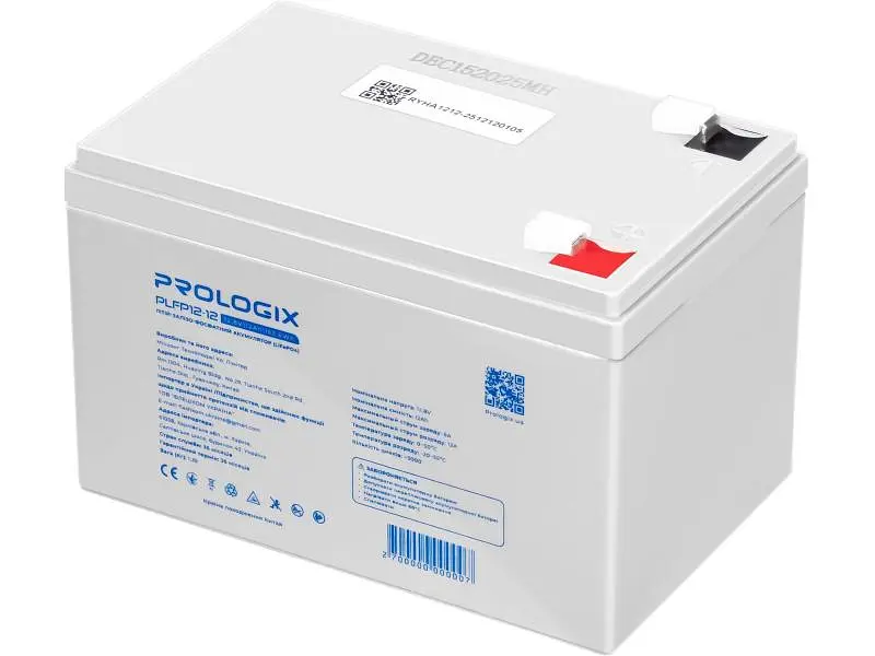 Акумулятор для ДБЖ/інвертора PrologiX LiFePO4 12.8V 12AH 153.6Wh (PLFP12-12) - фото 3