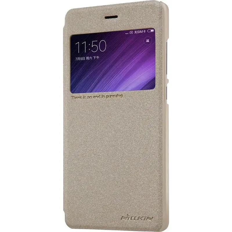 Чохол-книжка Nillkin Sparkle case Xiaomi Redmi 4 Prime Gold - фото 4