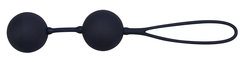 Вагінальні кульки Black Velvets Love Balls чорні - фото 2