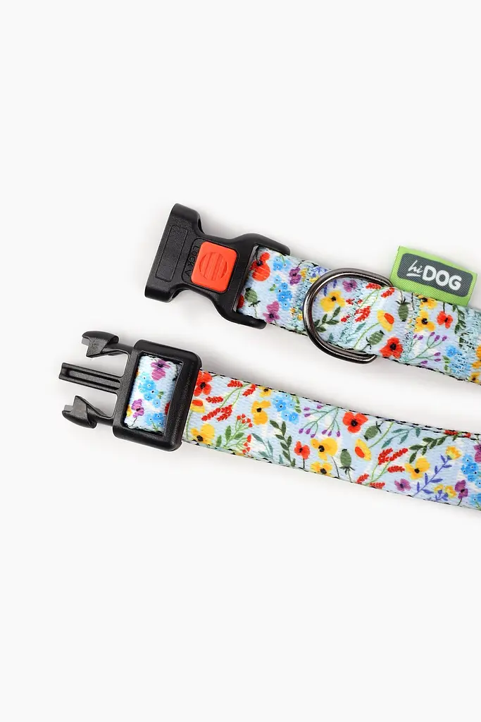 Нашийник ТМ HIDOG Flowers blue, розмір M (ширина 20мм (30-40 cм)) (2100102282019A)(SN) shop (2100102282019) - фото 3