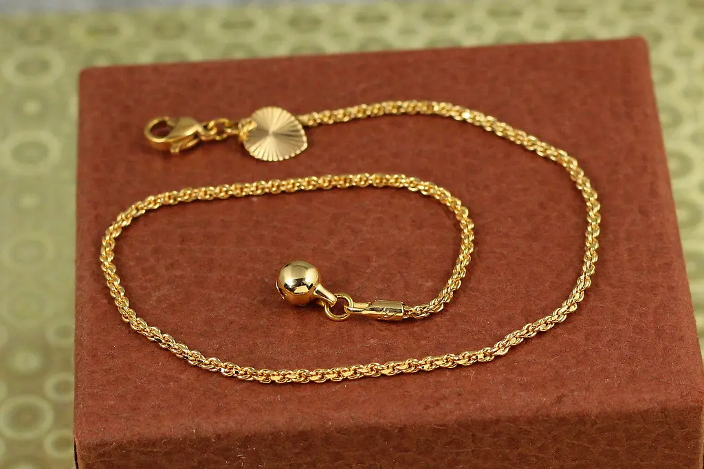 Браслет Xuping Jewelry на ногу корда 26 см золотистий