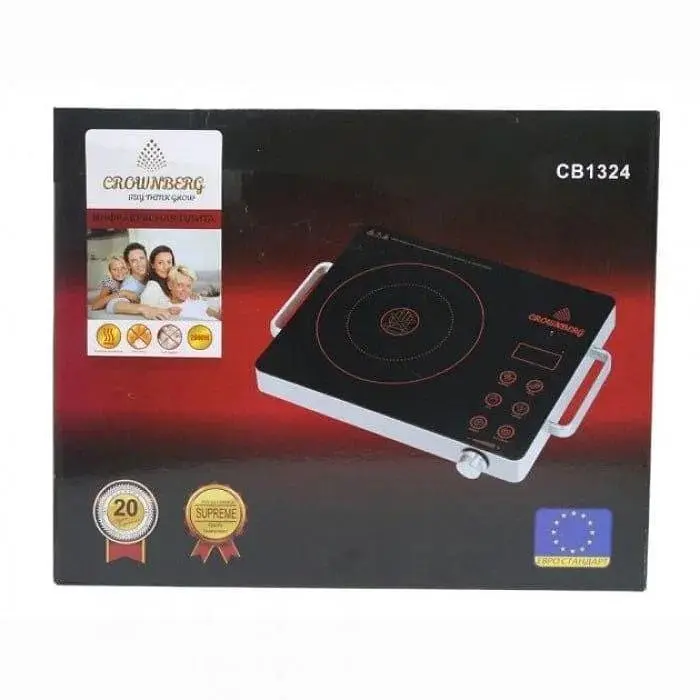 Плита одноконфоркова Crownberg Original Cb 1324 індукційна настільна з таймером 2000 Вт Чорний  - фото 5