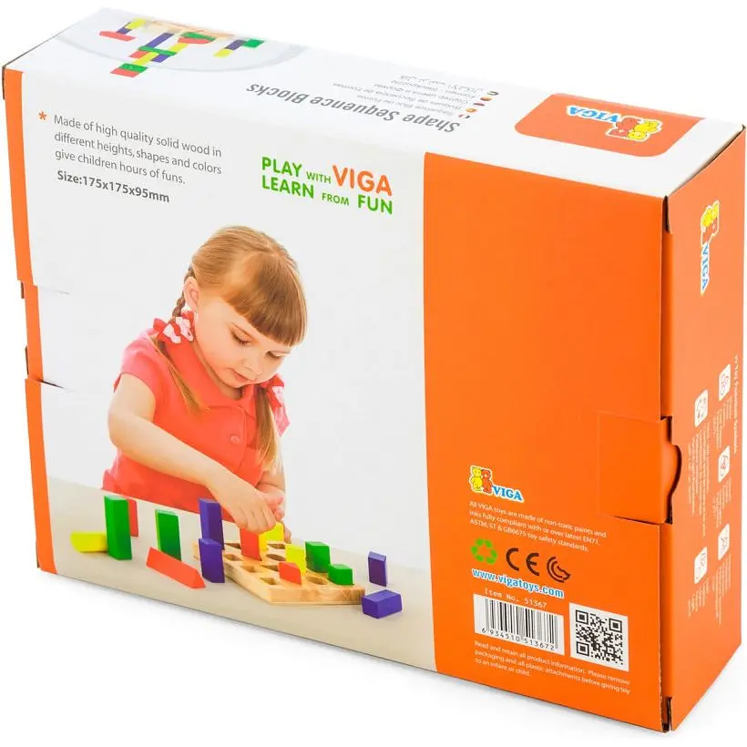 Дерев'яний сортер Viga Toys Фігури та розміри (51367) - фото 3