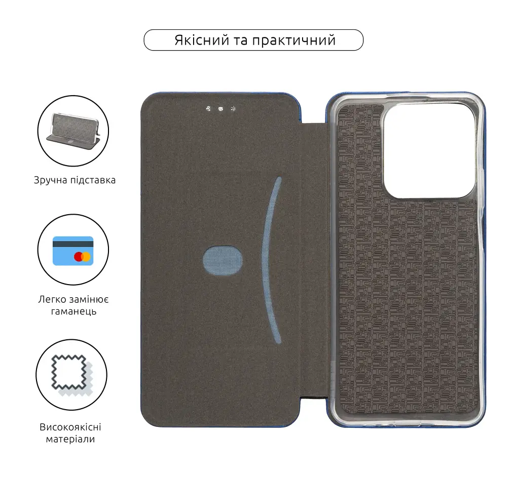 Чохол-книжка ArmorStandart G-Case для Realme C63 4G / C61 4G / Note 60 4G / Note 60x 4G Blue - фото 3