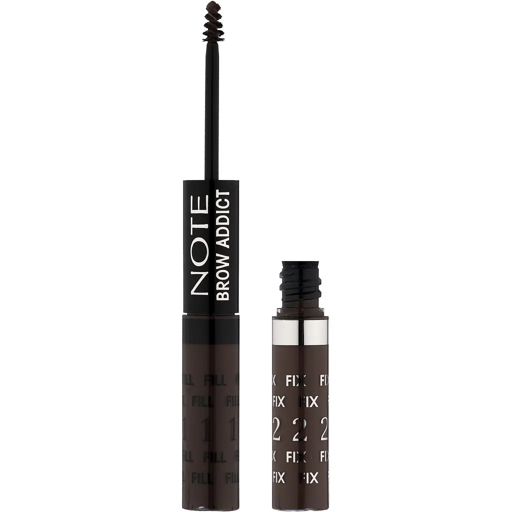 Тінт та гель для брів 2 в 1 Note Cosmetique Brow Addict Tint & Shaping Gel Grey Brown відтінок 4, 10 мл - фото 5