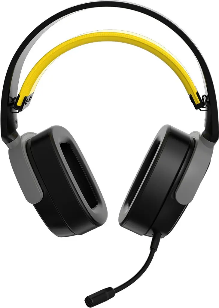 Ігрова гарнітура Ajazz AHM09 MAX Black Gray Yellow (AHM09-MAX-BGY) - фото 3
