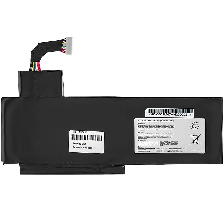 Батарея для ноутбука MSI BTY-L76 (GS70 GS70 2OD GS72 MS-1771 MS-1772 MS-1773 MS-1774) 11.1V 5700mAh Чорний - фото 3