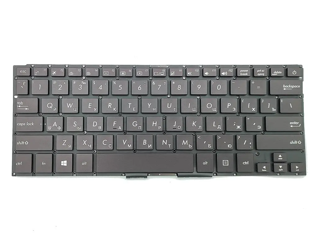 Клавіатура для ASUS ZenBook UX310, UX310UA, UX310UQ, UX310UAK, U4000, RX310 (RU Black без рамки з підсвічуванням). Оригінал - фото 3