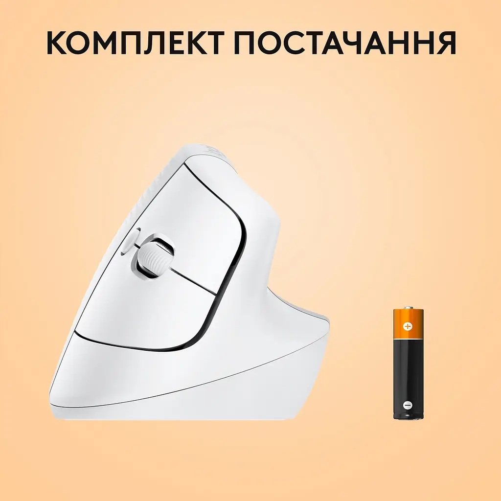 Миша комп'ютерна Logitech Lift for Mac Vertical Ergonomic Mouse Off White (910-006477) - фото 8
