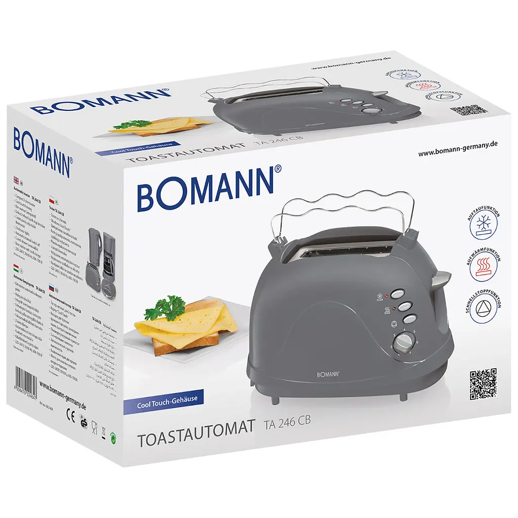 Тостер Bomann TA 246 CB grey - фото 2