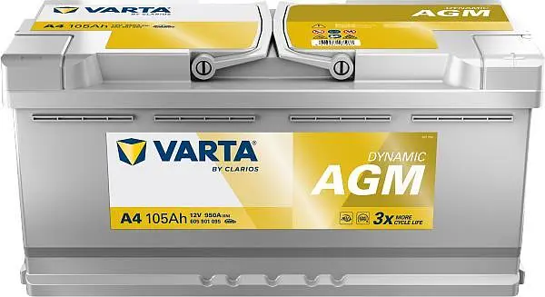 Акумулятор Varta Dynamic AGM 12В 105Аг 950А (EN) R+ (605901095)