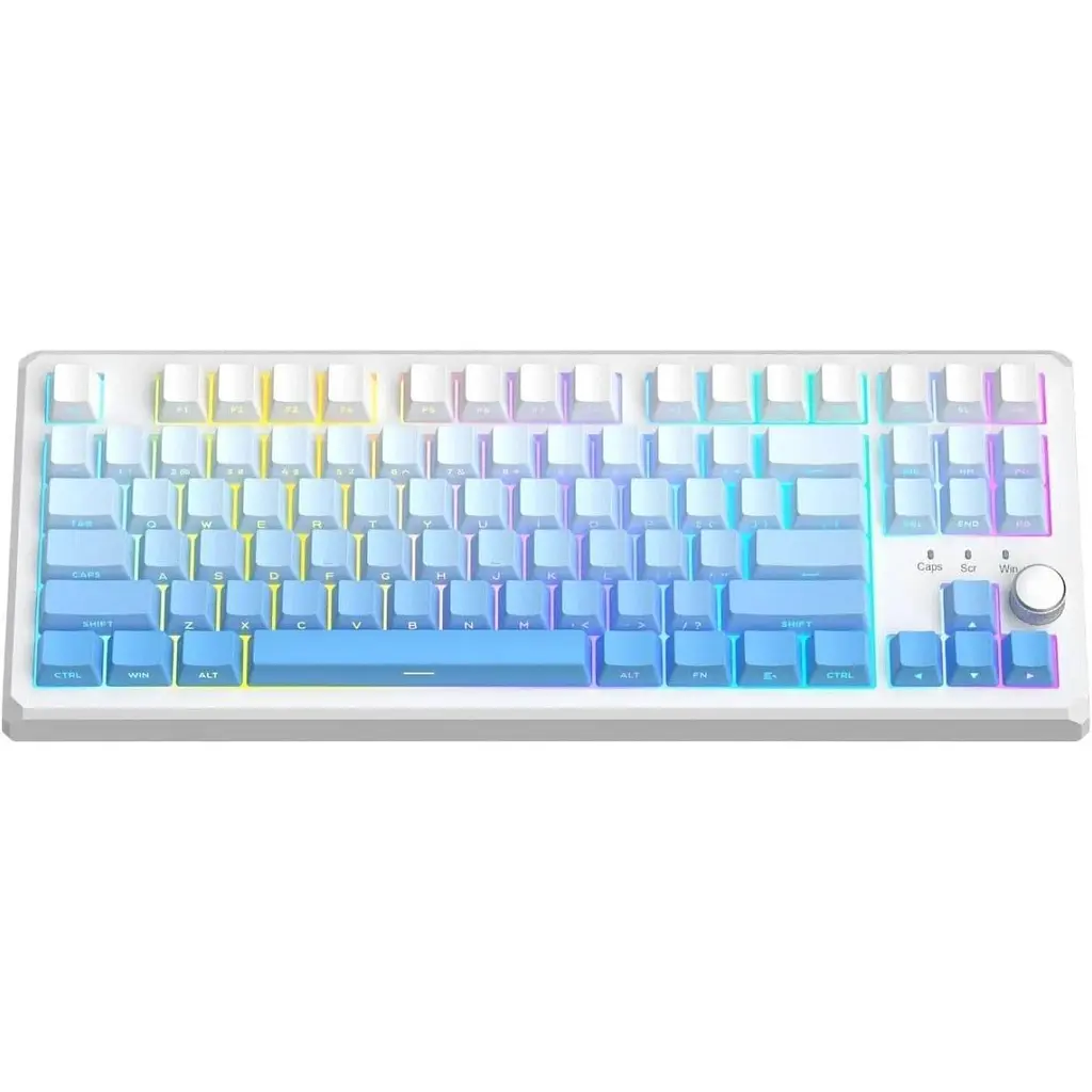 Клавіатура MageGee SKY 87 RGB Wireless Blue Whale Switch White/Blue Gradient (6971969728509) [164307] - фото 2