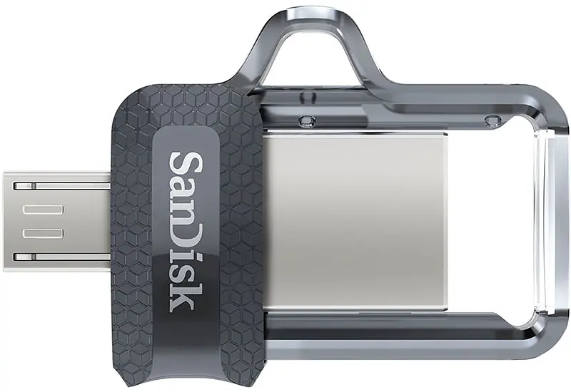 USB Flash SanDisk Ultra Dual OTG USB 3.0 130 Mb/s16 GB Black - фото 3