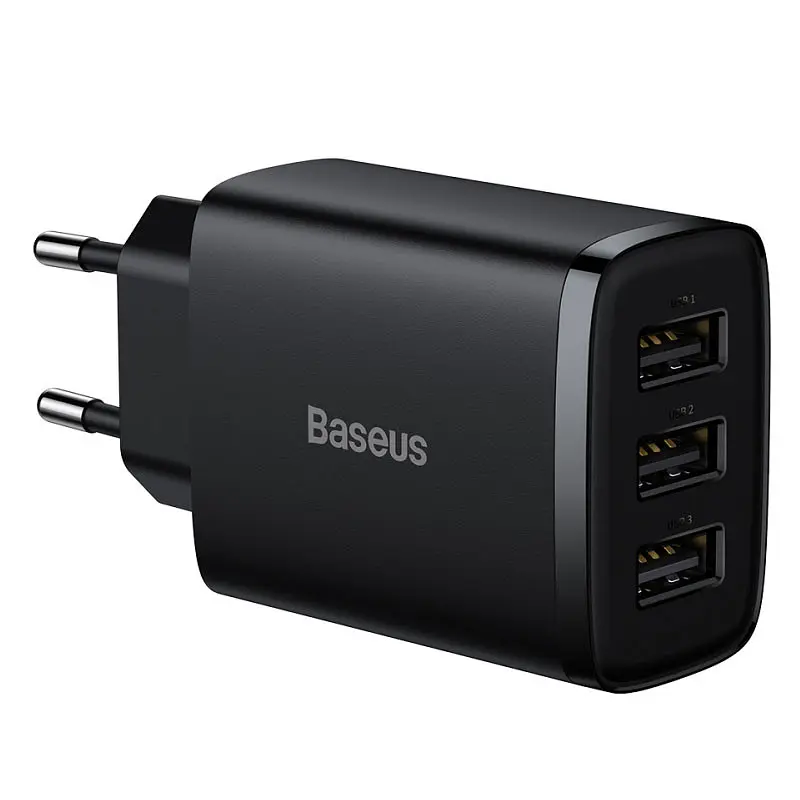 МЗП Compact 17W (3USB-A) (CCXJ02) Чорний Baseus teh0029582