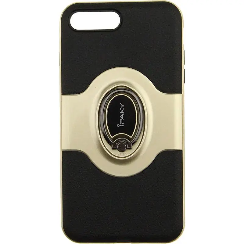 Чохол-накладка iPaky PC Bumper Soft case with 360 finger ring holder iPhone 7 Plus Gold - фото 3