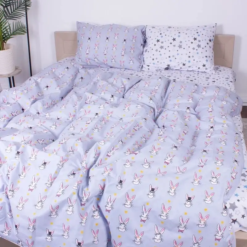 Наволочка MirSon Kids Time 17-0527 Bunnies Бязь різнокольорова - фото 2