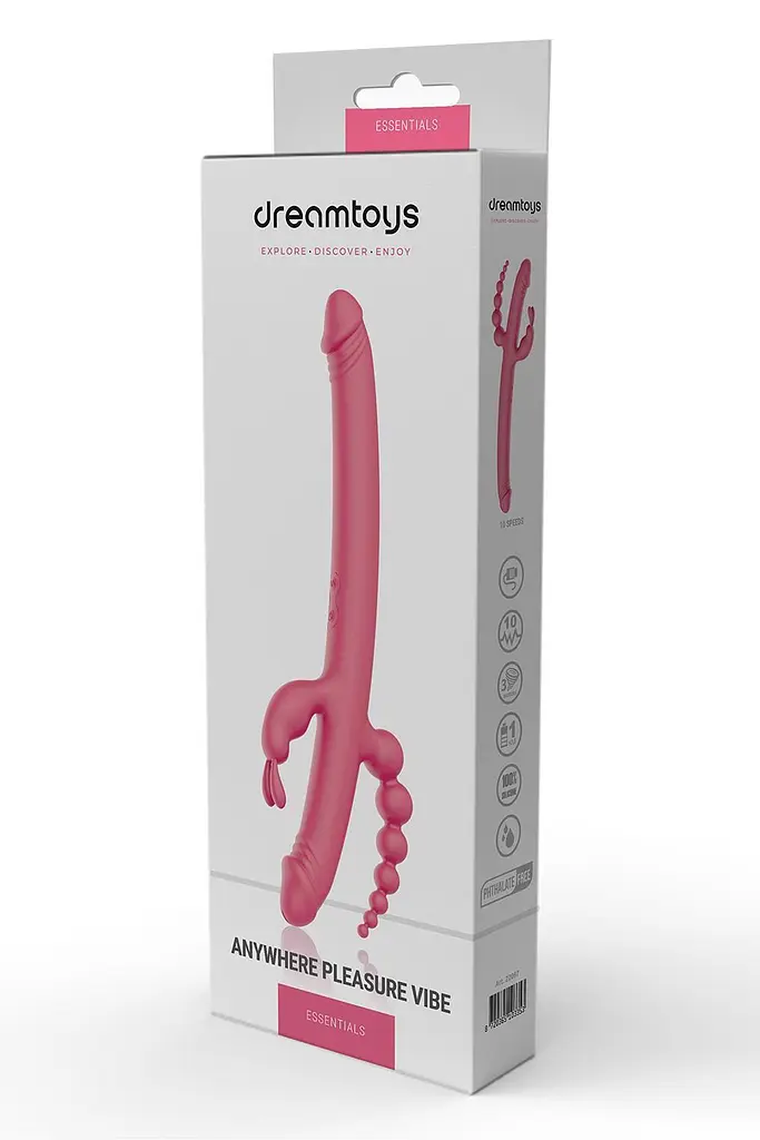 Вибратор Dreamtoys Essentials Anywhere Pleasure Vibe 40 см розовый - фото 2