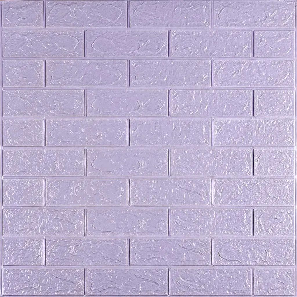 Самоклеюча 3D панель під світло-фіолетову цеглу Sticker Wall 20000х700х3мм - фото 2