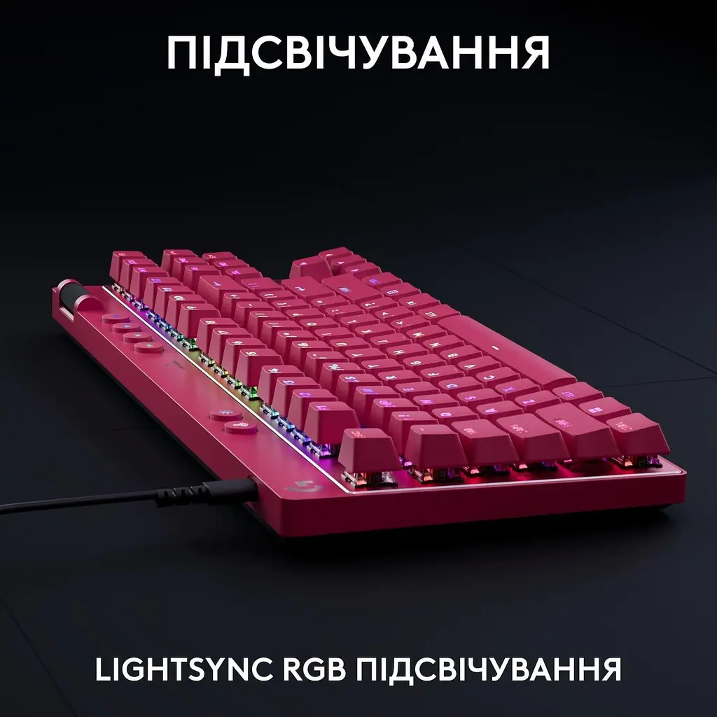 Клавіатура Logitech G PRO X TKL RAPID Gaming Magenta (L920-013253) Б/в - фото 6