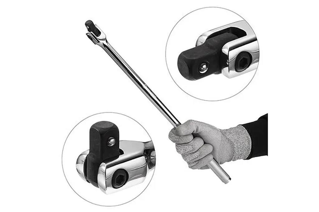 Вороток шарнірний з карданом Intertool 1/2" 450 мм - фото 4
