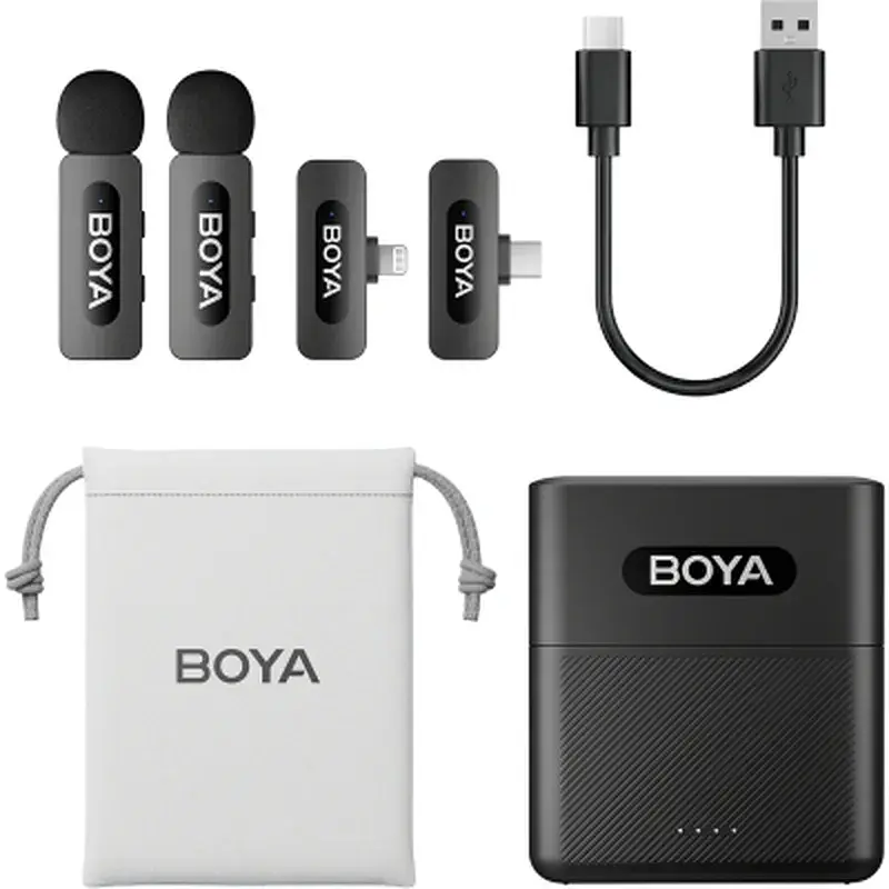Мікрофон Boya BY-V3 combo Type-C/Lightning Black (BY-V3 Combo) - фото 2