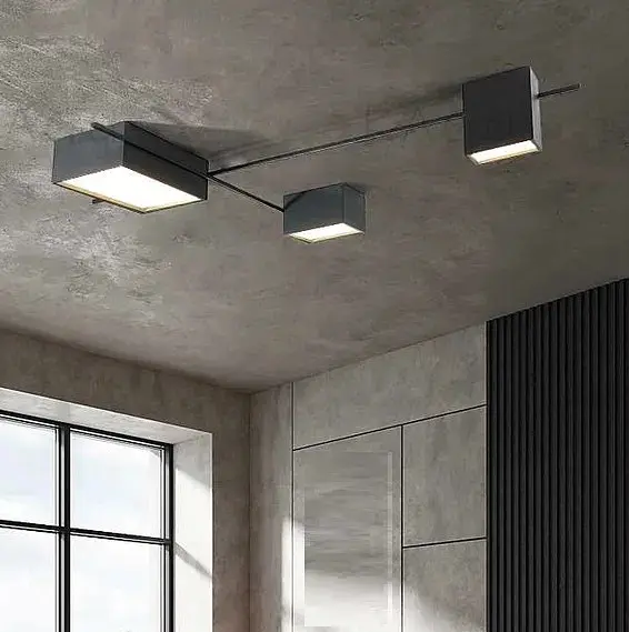 Сучасна світлодіодна люстра Kagu Led метал + акрил (Чорний) - фото 6