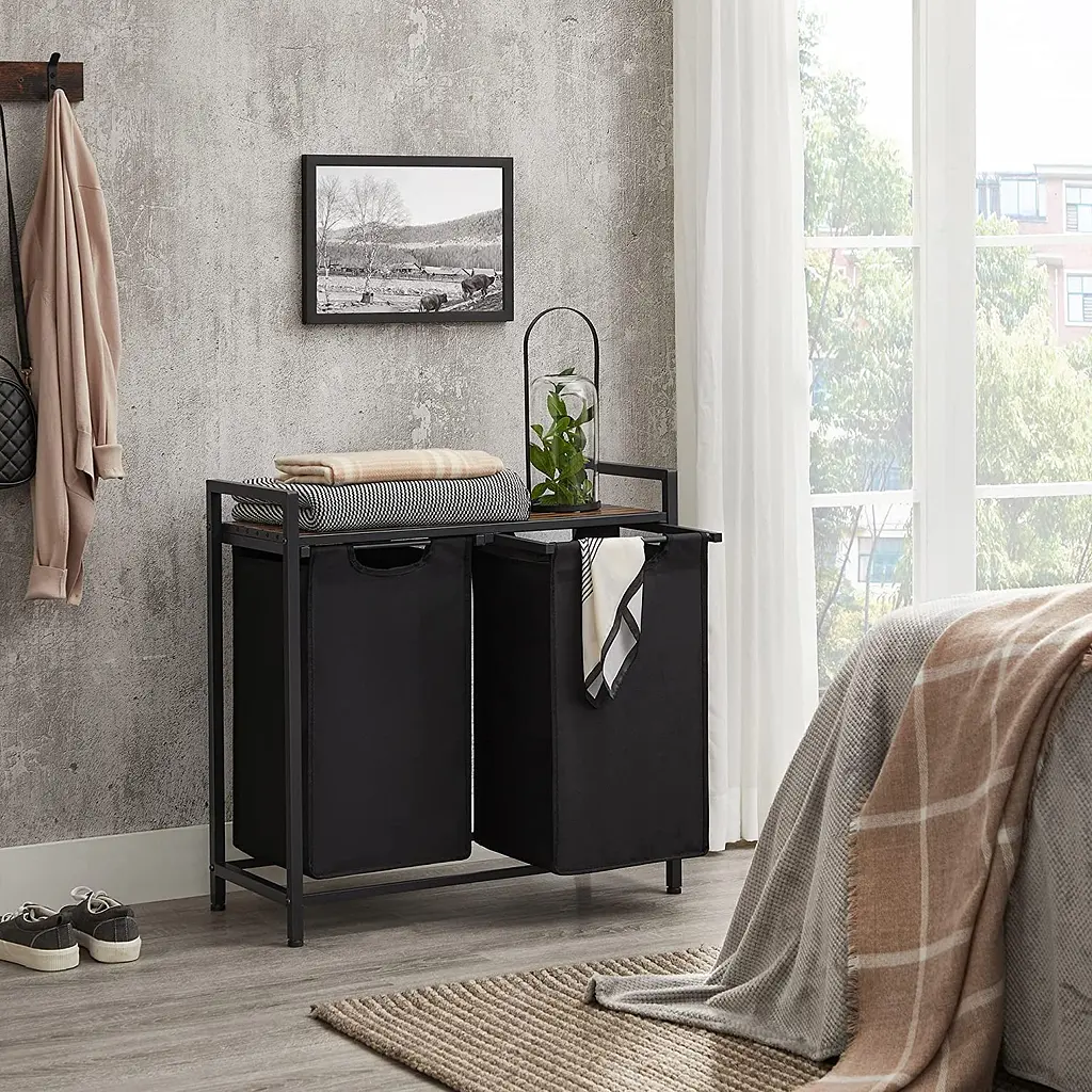 Кошик для білизни Leobert Apartament з двома відділеннями 92 л в стилі Loft - фото 2