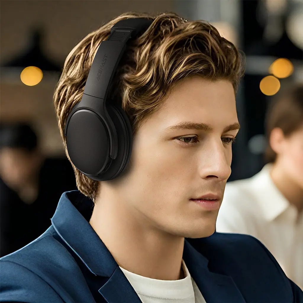 Бездротові накладні навушники Acefast H10 wireless headset Black (6974316284932) - фото 8