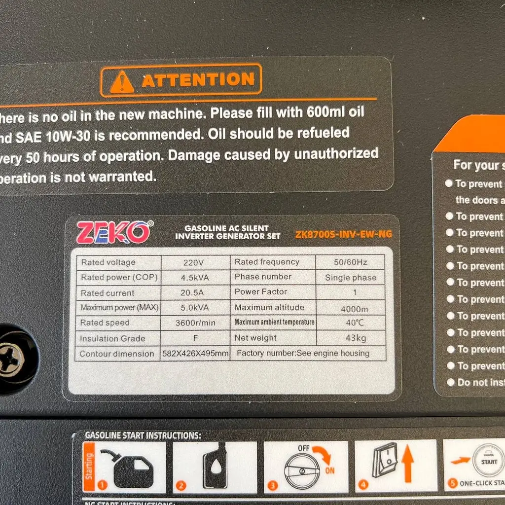 Інверторний генератор ZEKO ZK8700S-INV-W-N6 (4,5/5.0 кВт) газ/бензин - фото 9