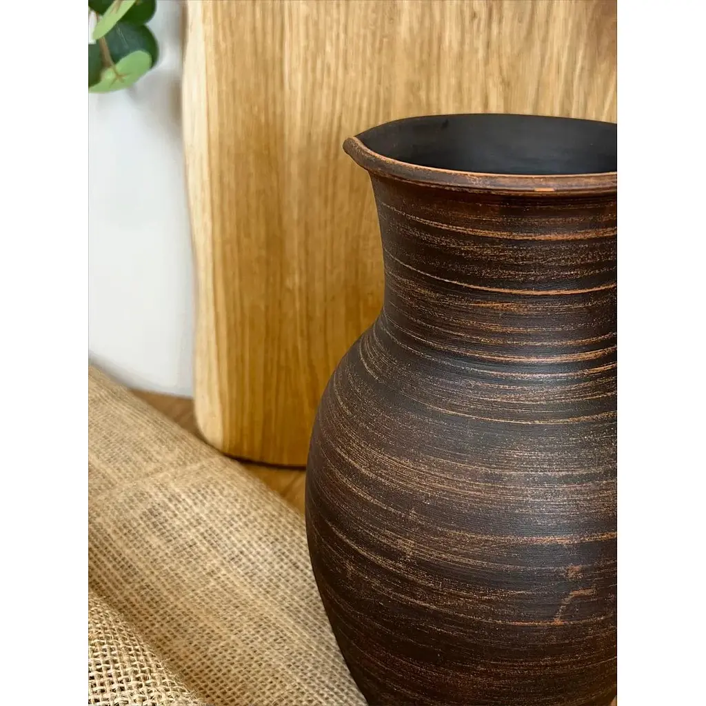 Кувшин 2 литра керамический (глиняный) с ручкой гладкий - фото 6