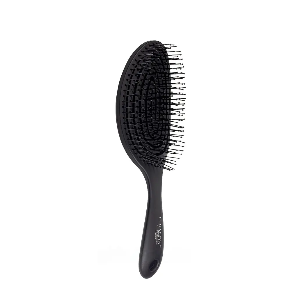 Щітка для волосся масажна продувна скелетна Salon Professional 18200P SL, чорна - фото 3