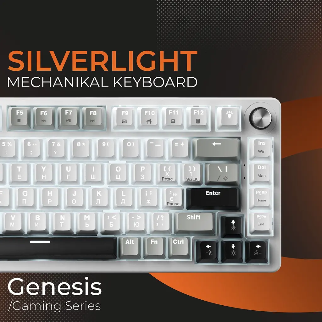Клавіатура GamePro MK126 Genesis Silverlight Grey [140411] - фото 5