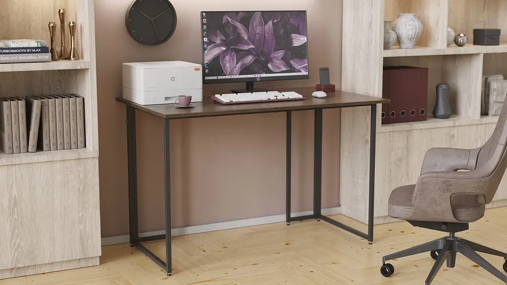 Компьютерный стол Ferrum-decor Ханна 75x100x60 черный ДСП Дуб Сонома Труфель 16мм (FRD-103473) - фото 6