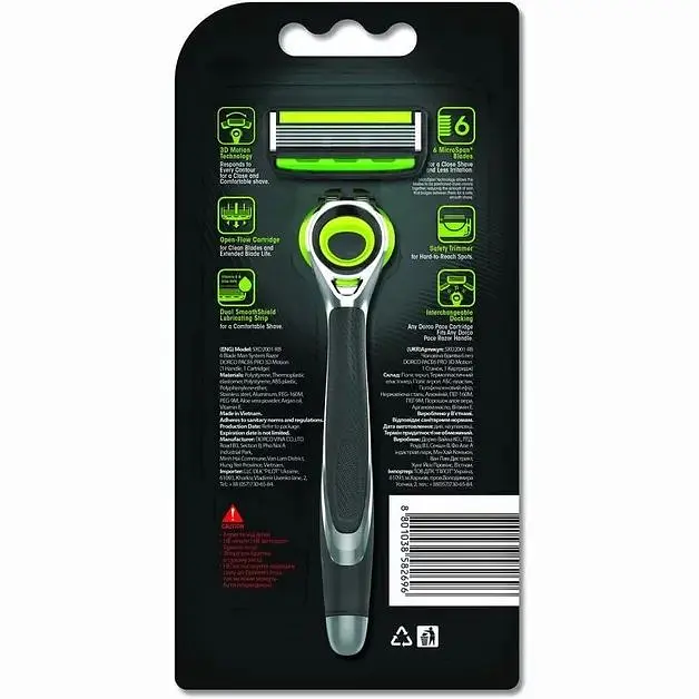 Бритва системна Dorco Pace6 Pro 3D Motion 6 лез - фото 2
