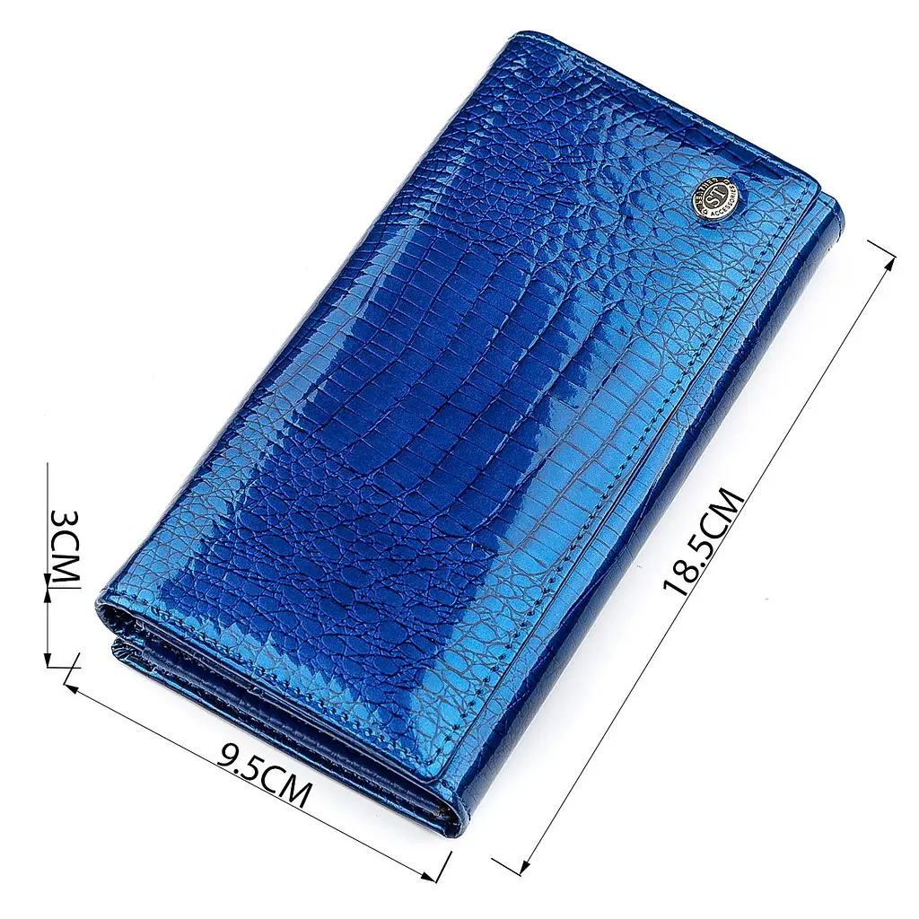 Гаманець жіночий ST Leather 18394 (S3001A) місткий синій - фото 3