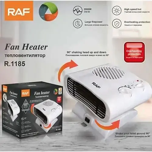 Тепловентилятор RAF 1186 горизонтальний білий (MER-15286_470) - фото 5