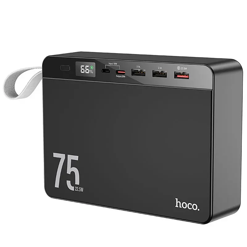 Портативне ЗП Power Bank J94 Overlord 22.5W 75000 mAh Чорний Hoco teh0029399
