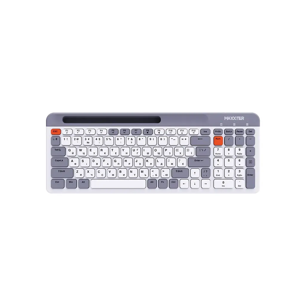 Клавіатура Maxxter KBW-02G-UA Wireless Grey (KBW-02G-UA)