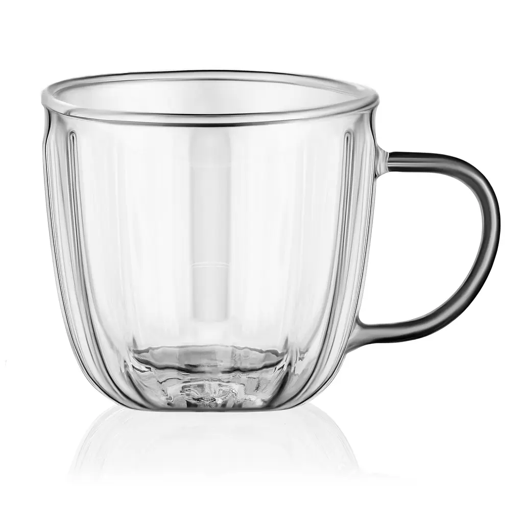 Набор чашек с ручками и двойными стенками 450мл, 2шт, боросиликатное стекло, прозрачный ARDESTO kuh0014244 - фото 2