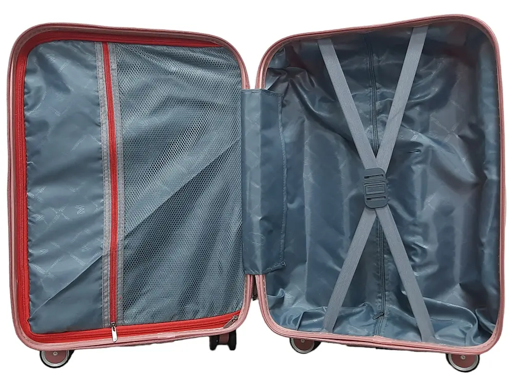 Валіза мала S+ з поліпропілену Milano bag 0305 52л Рожевий - фото 4