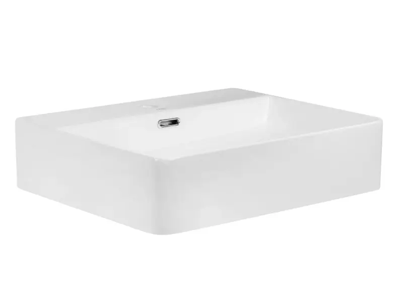 Раковина подвесная Qtap Nando LT 500х420х130 мм, White, прямоугольная, без донного клапана QT12116146AW - фото 3